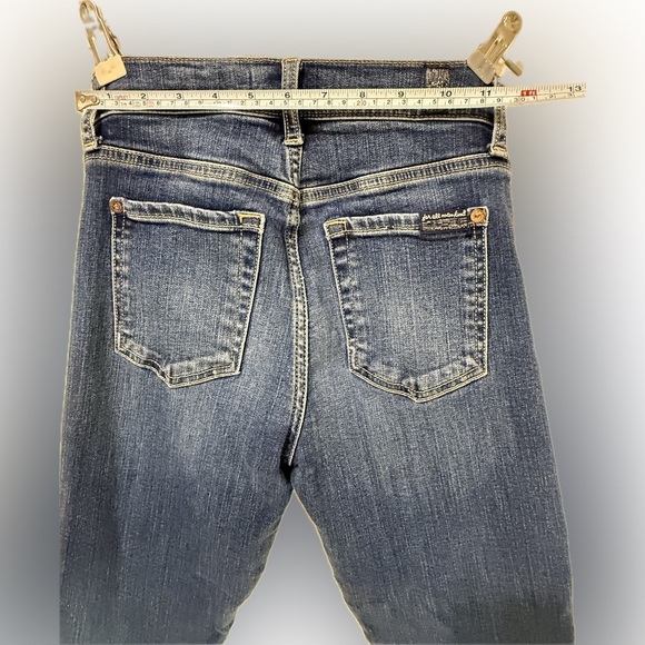 7 For All Mankind Women's Skinny Jeans - Dark Blue - b(laire) authentic - Picture 4 of 7